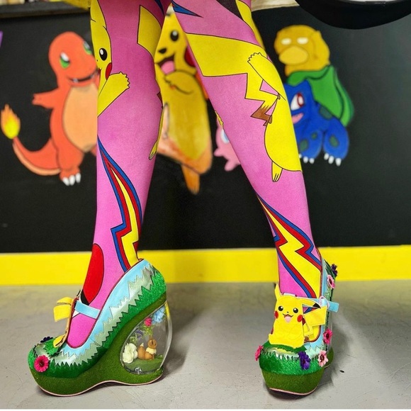 SOLD Dolls Kill X Irregular Choice Journey On Wedge Pokémon globe shoes - Picture 14 of 16